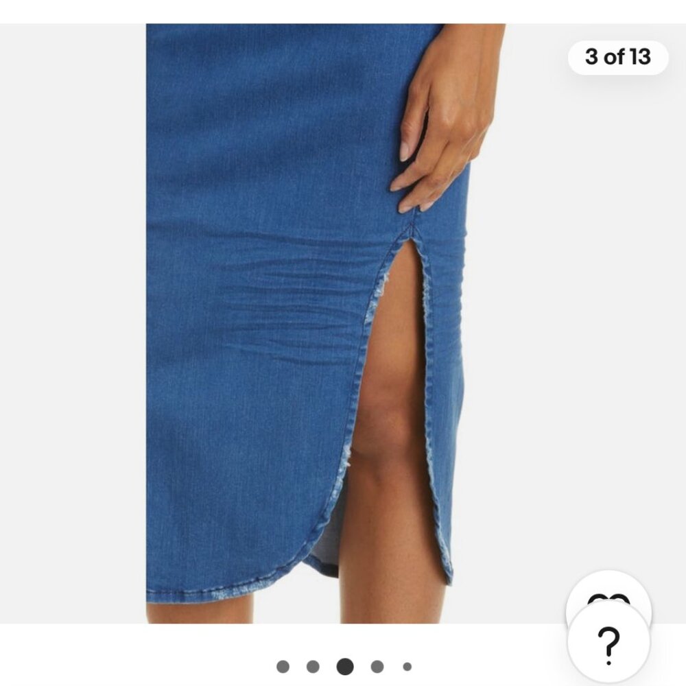 Frank & Eileen Donegal Unforgettable Skirt in Blue 1977 Wash Size 2 - Picture 2 of 9